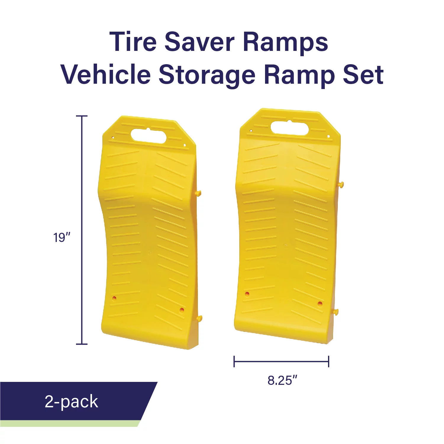 BISupply | Tire Saver Ramps – Low Profile Curved Vehicle Storage Ramp Set, 2 Pk