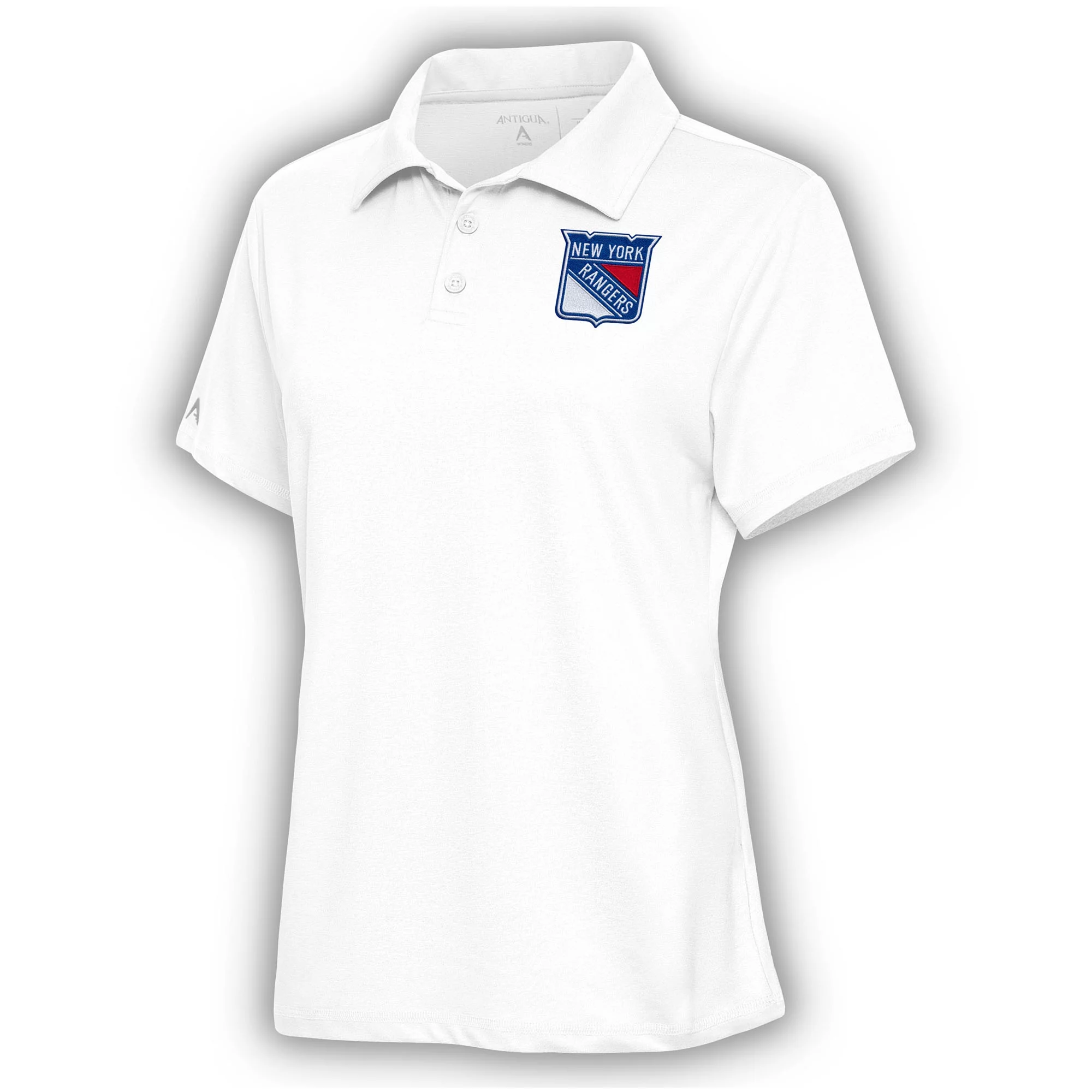 Women's Antigua  White New York Rangers Motivated Polo