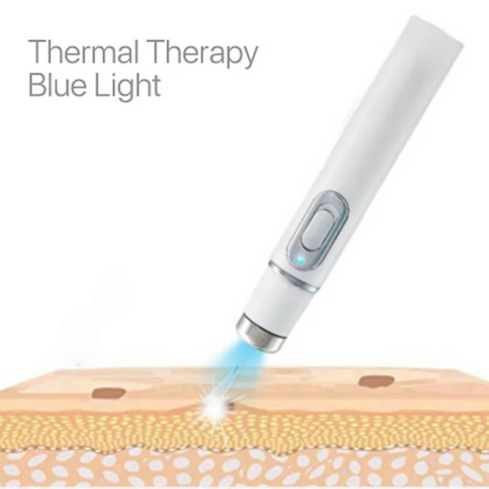 Blue Light Therapy Pen for Spider Veins Acne Removal Pen Scar Wrinkles Puffy Eyes Dark Circles Removal Pen