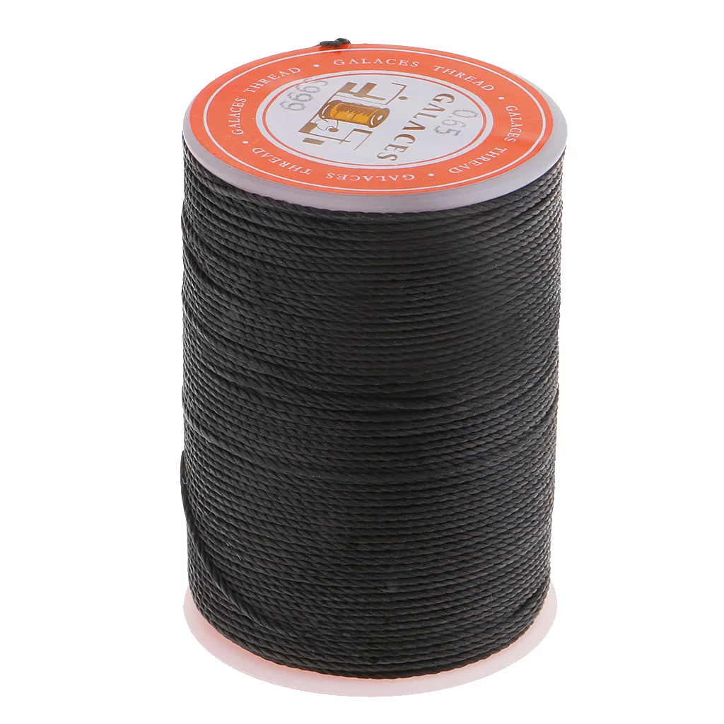 Waxed Polyester Sewing Thread Heavy Duty for Upholstery Outdoor Equipment Sewing - Black