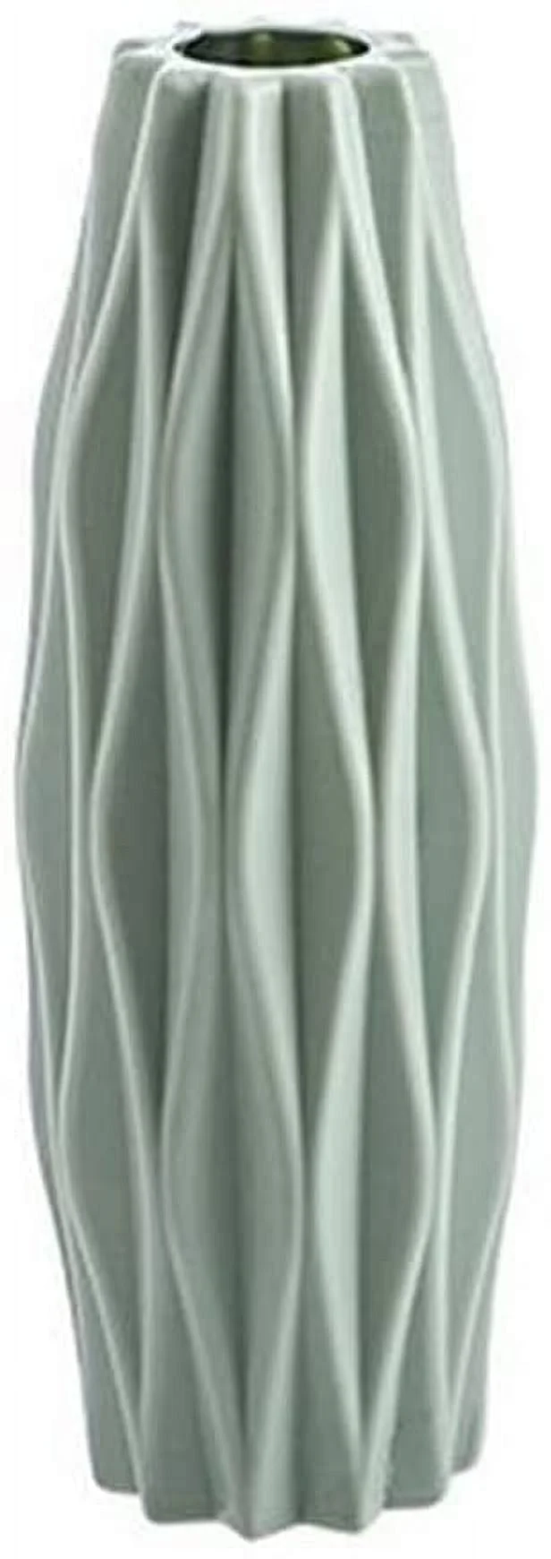 Haobase Plastic Flower Vase Blue Geometric Vase for Home Decor, Living Room, Table, Office Decor