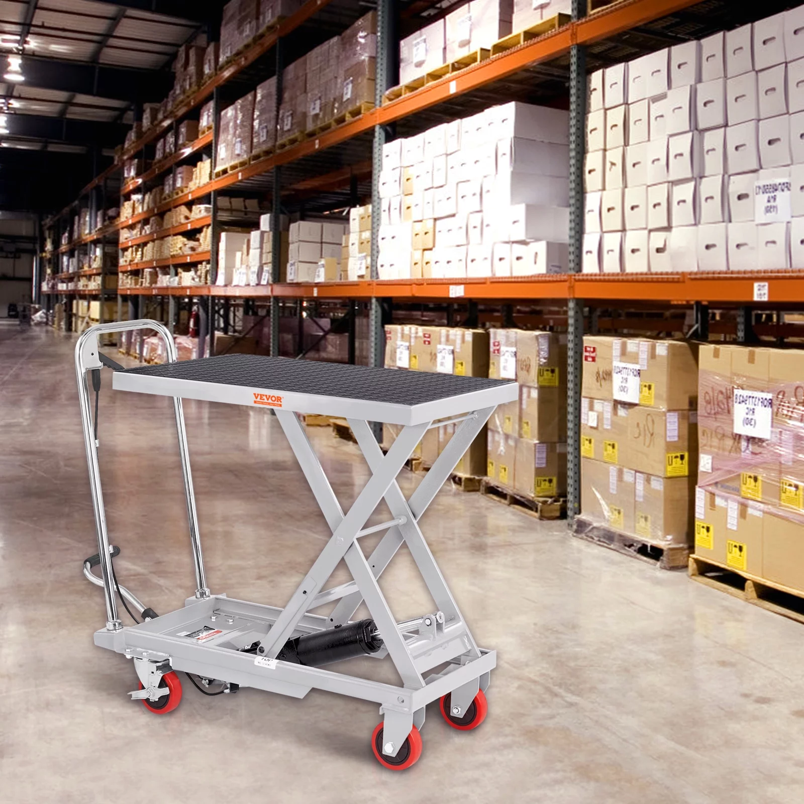 BENTISM Hydraulic Lift Table Cart 500 lbs Manual Scissor Lift Table 28.5