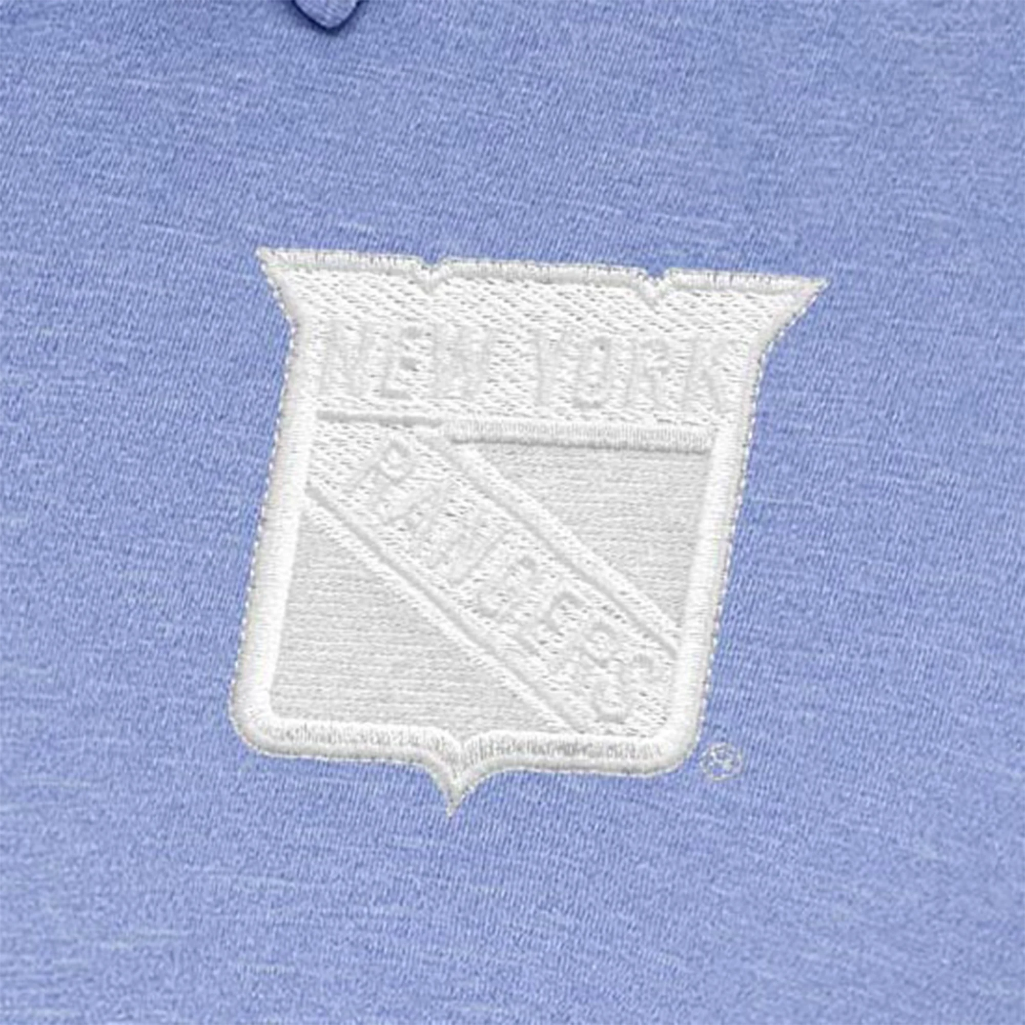 Women's Antigua Lavender New York Rangers White Logo Matter Polo