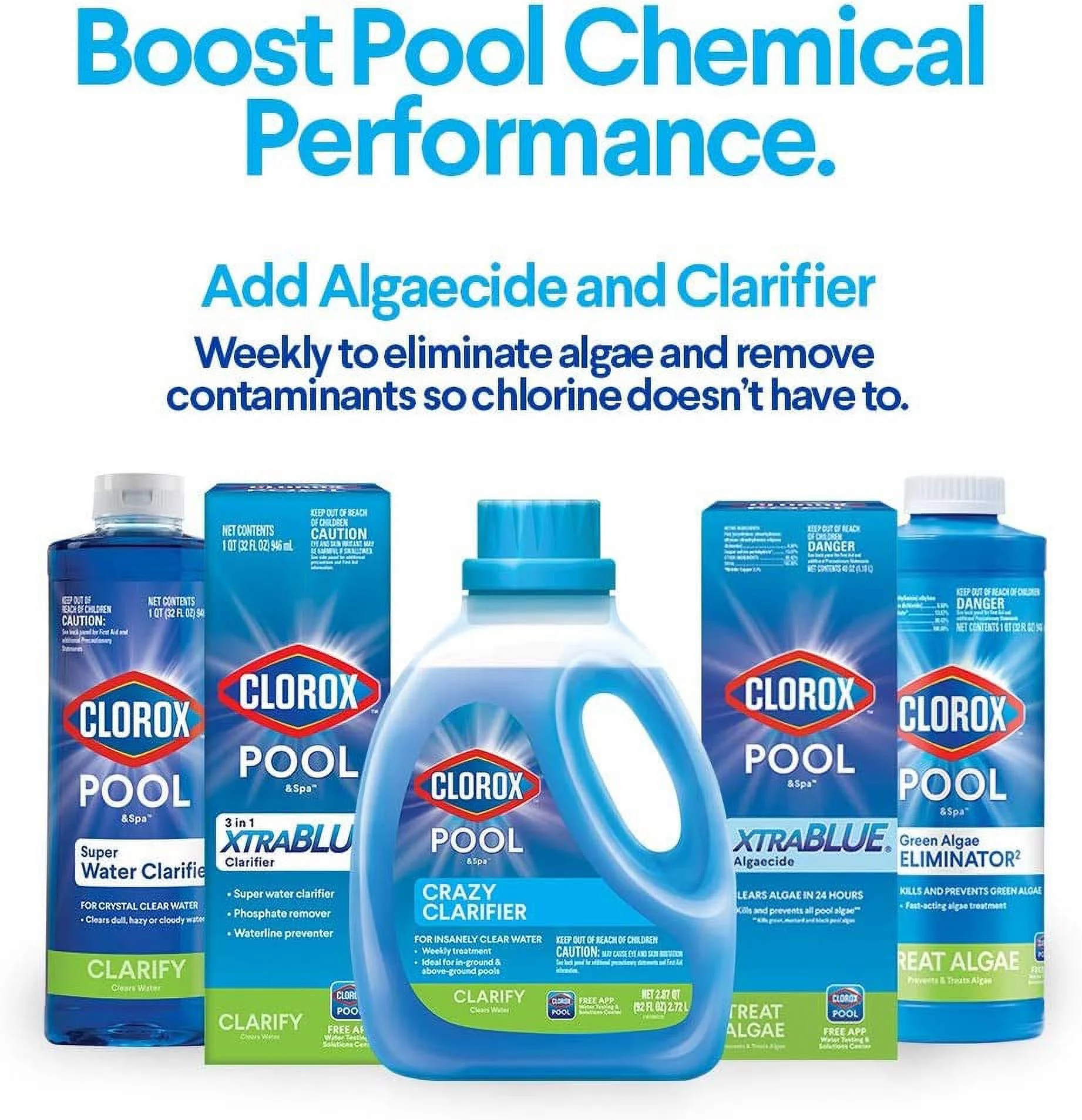 CLOROX Pool&Spa XtraBlue 3-Inch Long Lasting Chlorinating Tablets, 5-Pound Chlorine