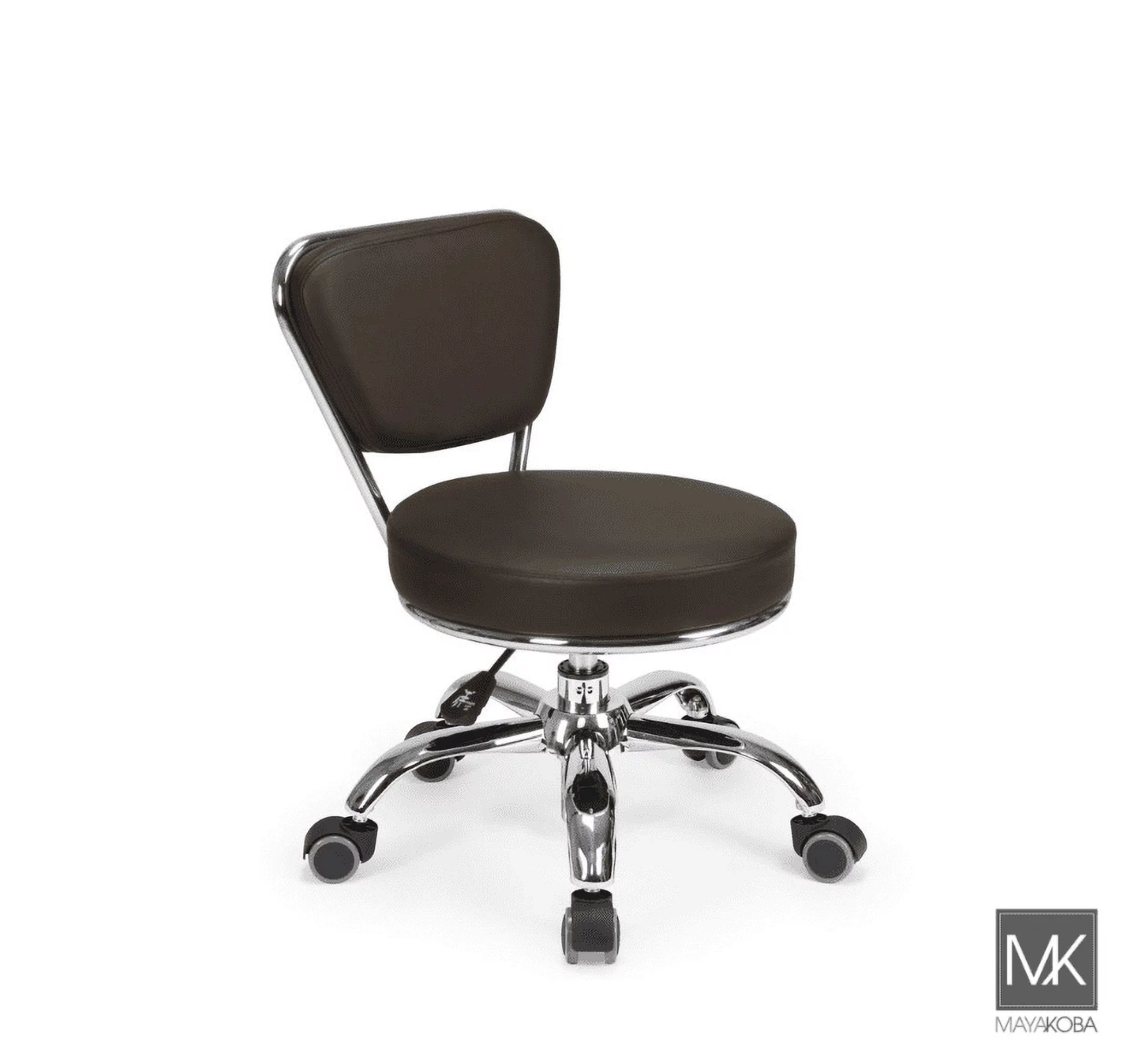 Set of 4 Dayton Pedicure Stool (Coffee) Pneumatic, Adjustable Height, Perfect for Nail Salon, Pedicure spa