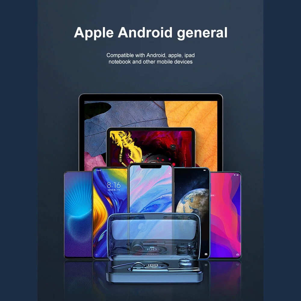 Bluetooth 5.0 Earpiece Dual Mic Earbud Noise Cancelling office Wireless Headset