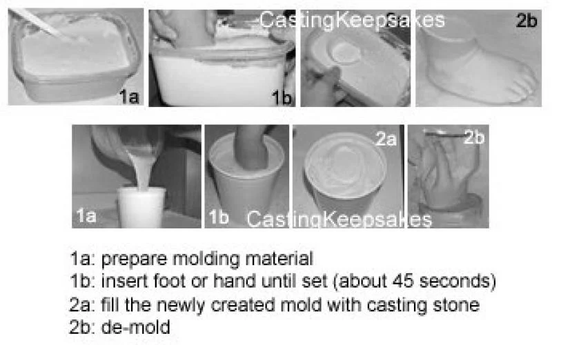 1lb (454g) Create-A-Mold Alginate Molding Powder Life Casting Impression Material