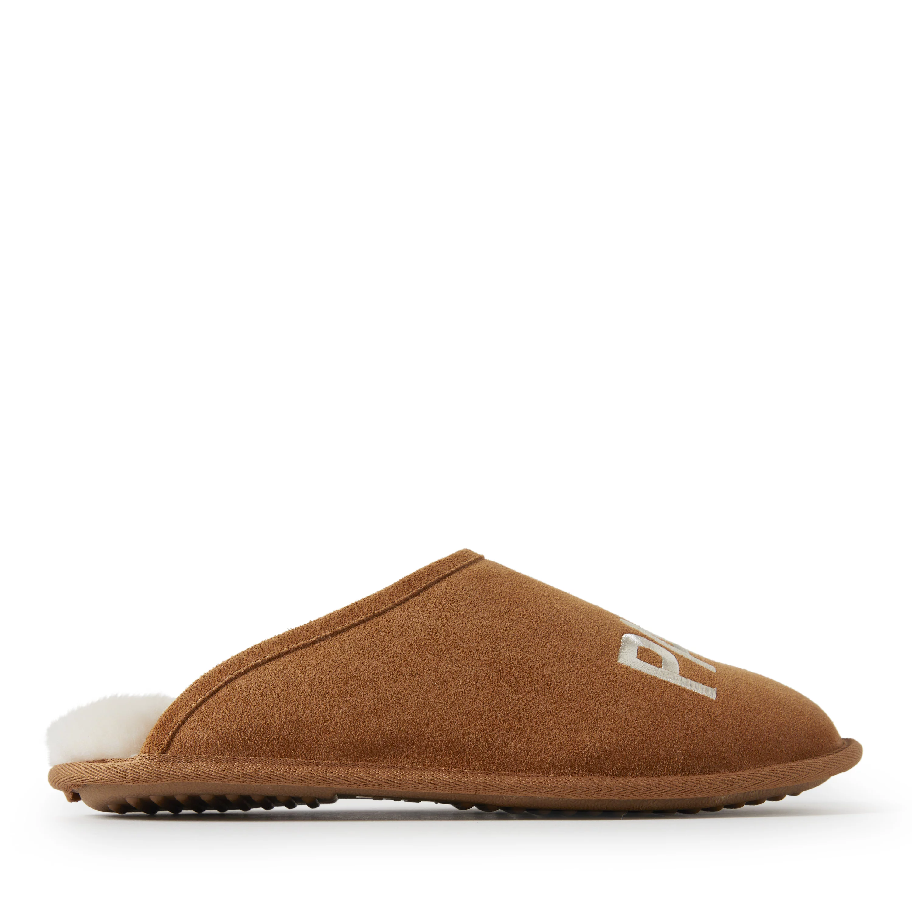 Fireside by Dearfoams Men's Papa Bear Genuine Shearling Scuff Slippers
