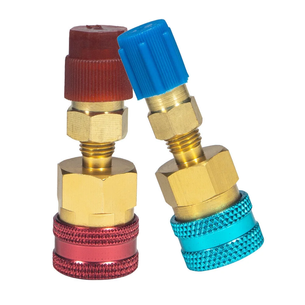 2-Pack Quick Coupler Adapters for R1234YF to R134A Conversion, High & Low Side Connectors