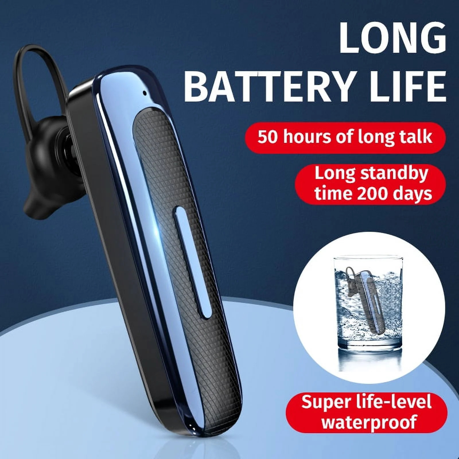 New E1 Bluetooth- Headphones High Battery Life Business And Sports Earbuds Long Standby Wireless Stereo Single Earbuds