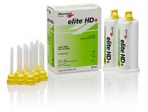 Dental VPS Impression Material Heavy Body Fast Set 2/Cartridges (50ml) 6/Tips