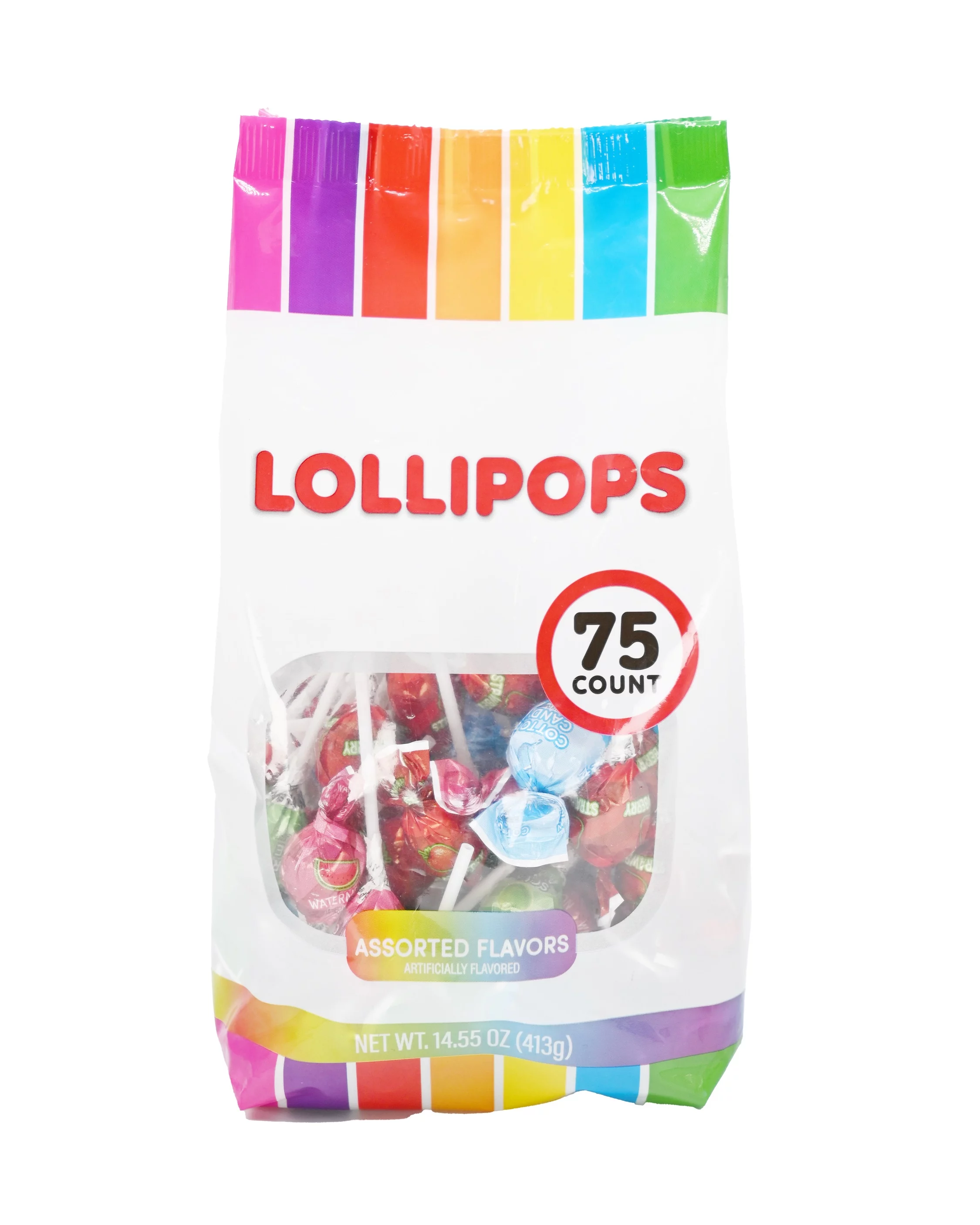Hilco Assorted Lollipops, 75 Count 14.5 oz, Gusset Bag, Allergens Not Contained