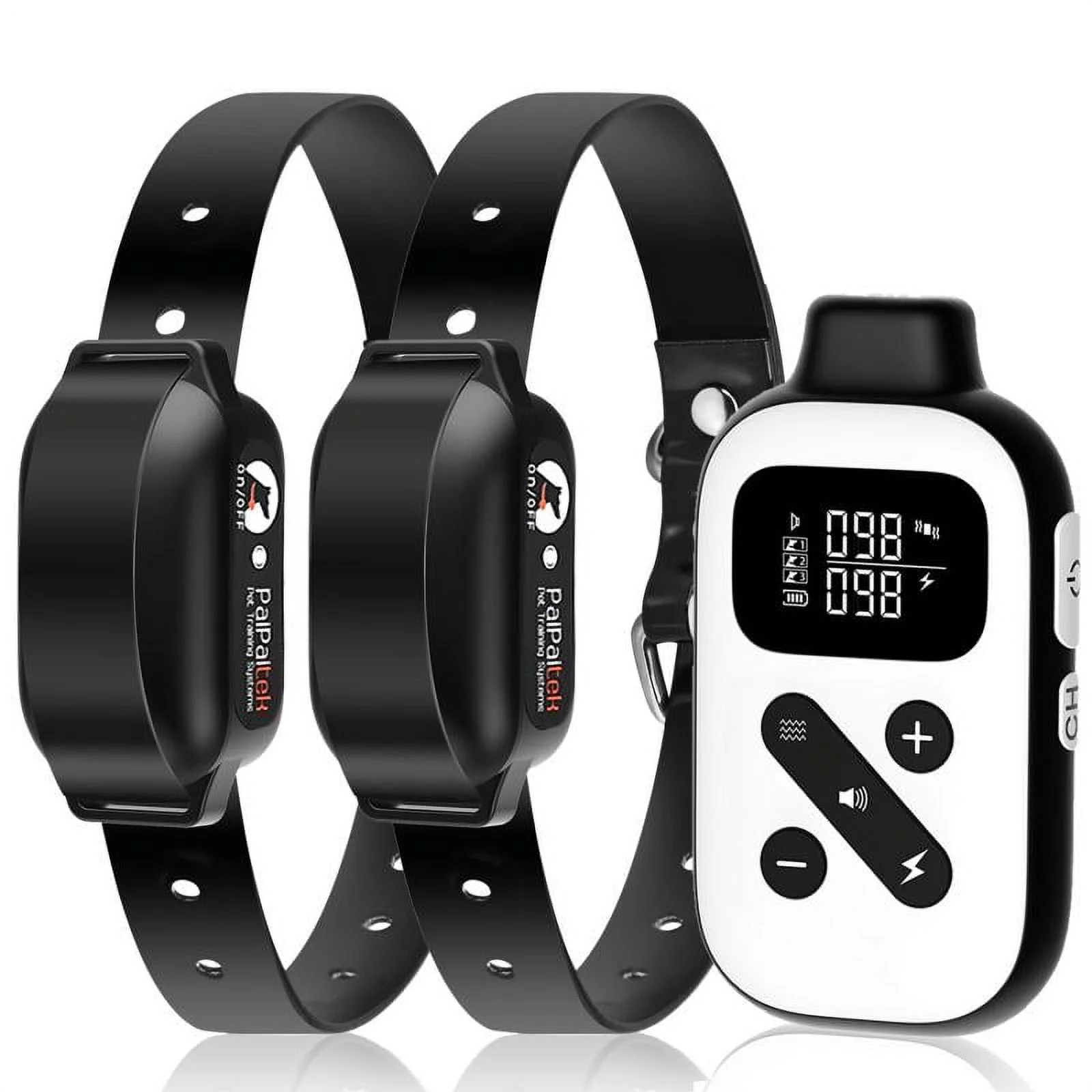 PaiPaitek Dog Training Collar For 2 Dogs,Shock Collar with Remote&Automatic Modes,Bark Collar with Beep,Vibration&Shock Modes