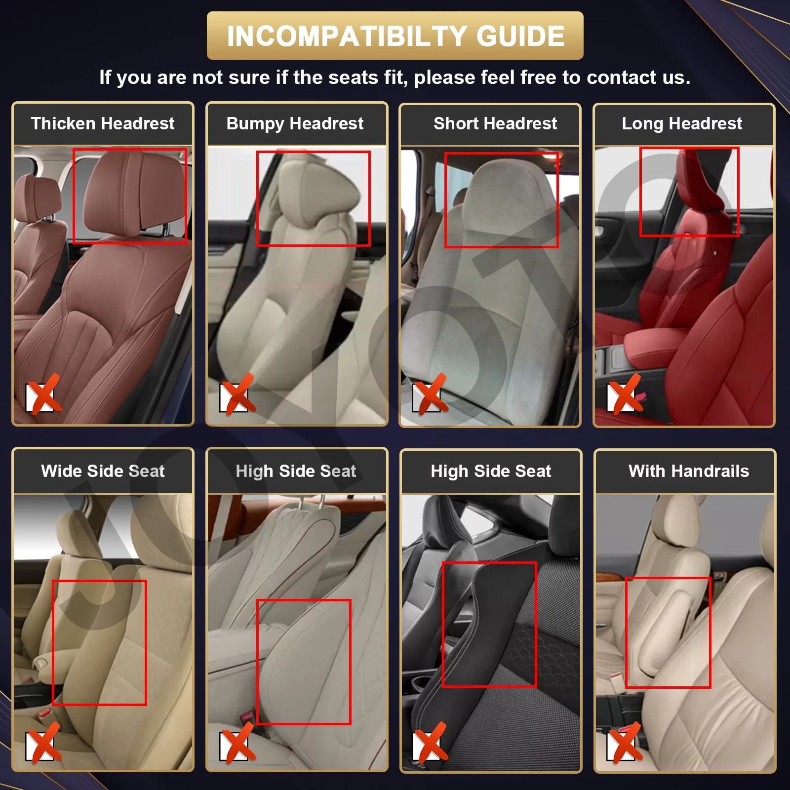 Car Seat Cover for Chevrolet, Waterproof 5 Seats Front Rear Seat Protector, Durable Pu Leather Full Set  for Cruze/ Impala/ Malibu/ Tracker Balck