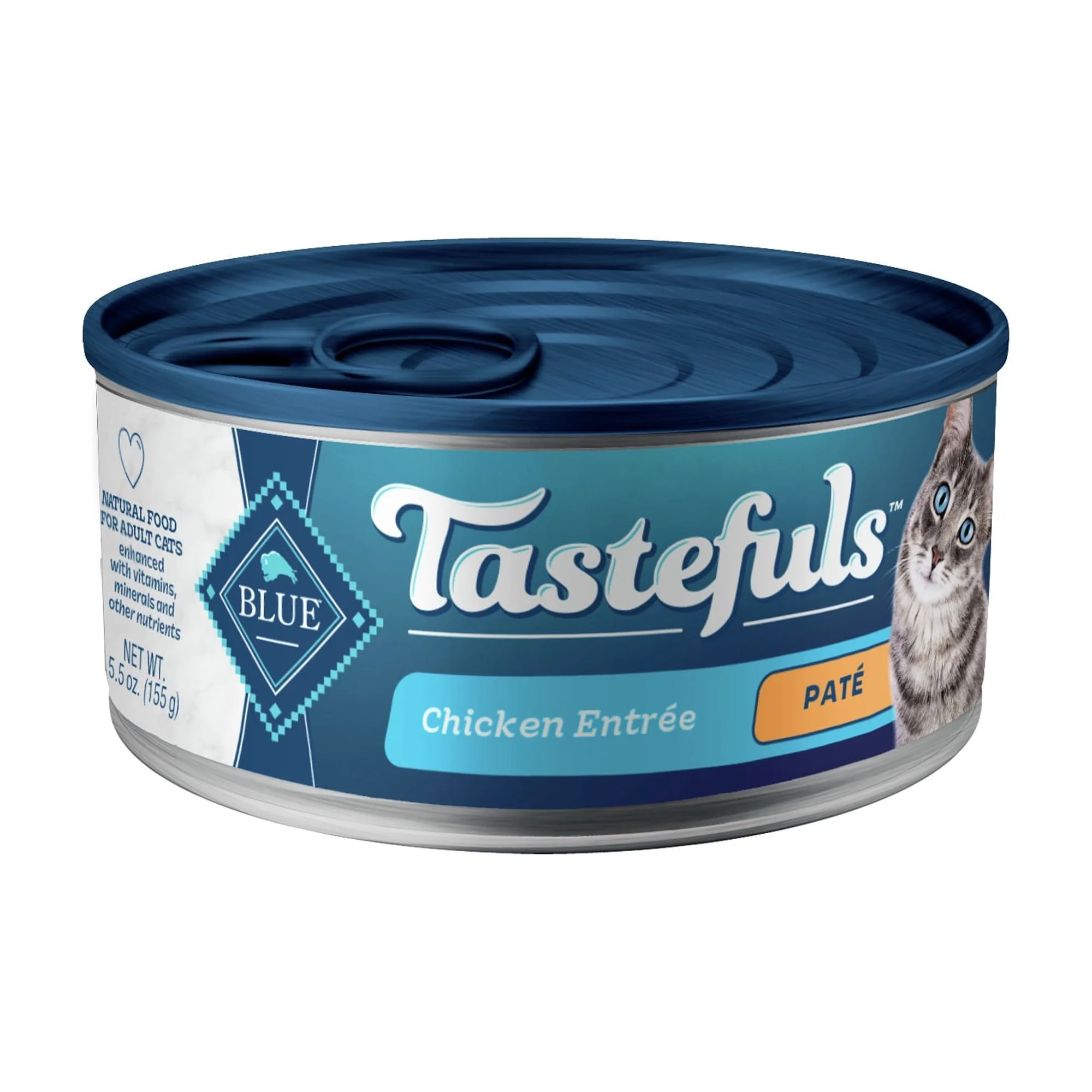 Blue Buffalo Tastefuls Natural Pate Wet Cat Food, Chicken Entrée 5.5-oz Can