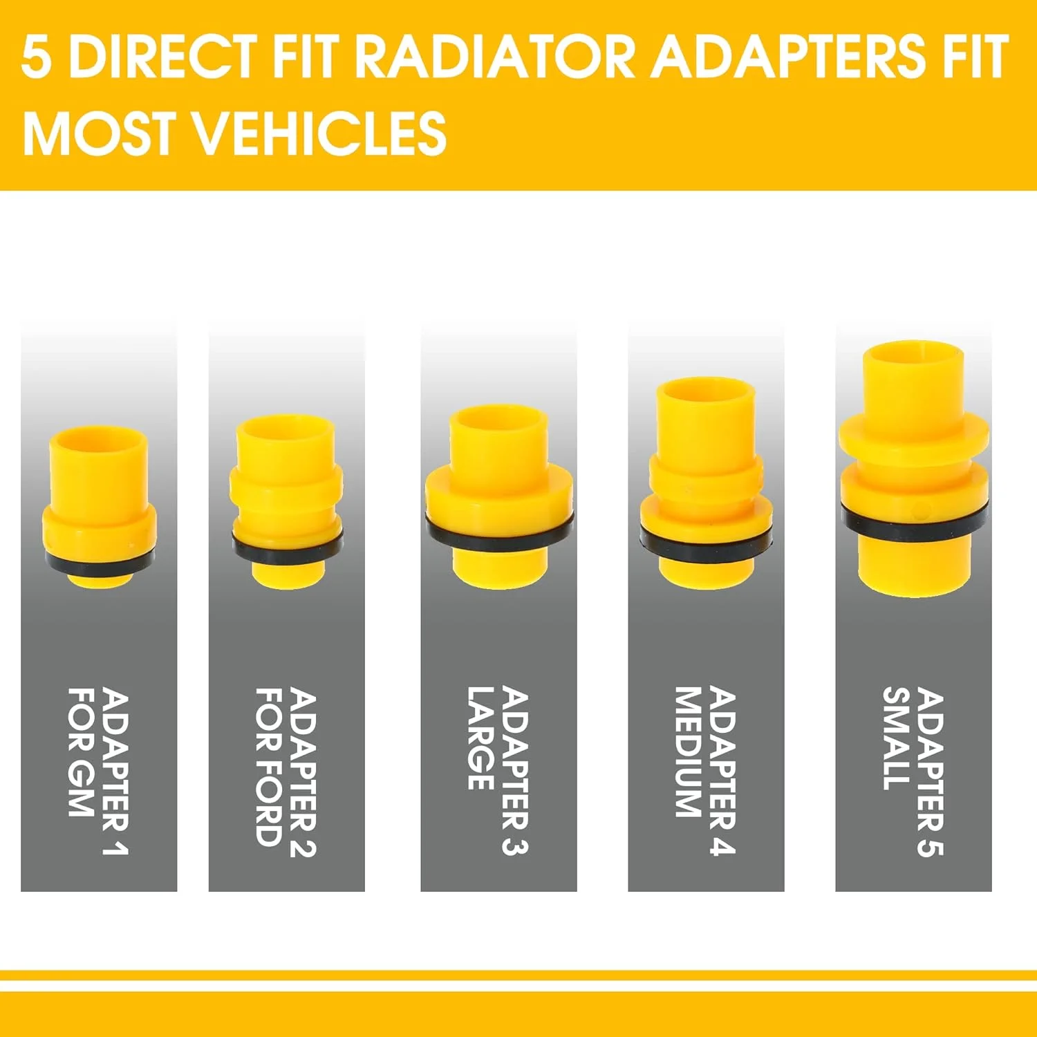 Spill Proof Radiator Coolant Filling Funnel Kit - 15pcs Cooling System Fill Kit