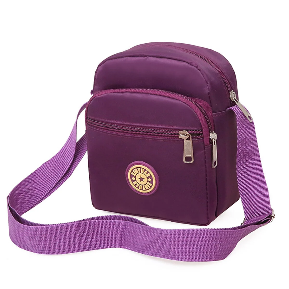 HAWEE Small Crossbody Bag for Women - Nylon Shoulder Bag Floral Multi-Pocket Purses and Handbags