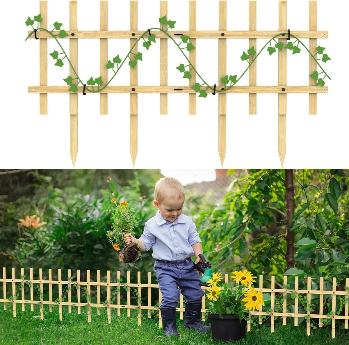 Bamboo Decorative Garden Fence, 18.5