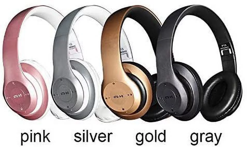 Bluetooth Headphones Wireless Headpohones Clear, Cheap, Good HeadGear Wireless 4.1 Headphones Metolic Black