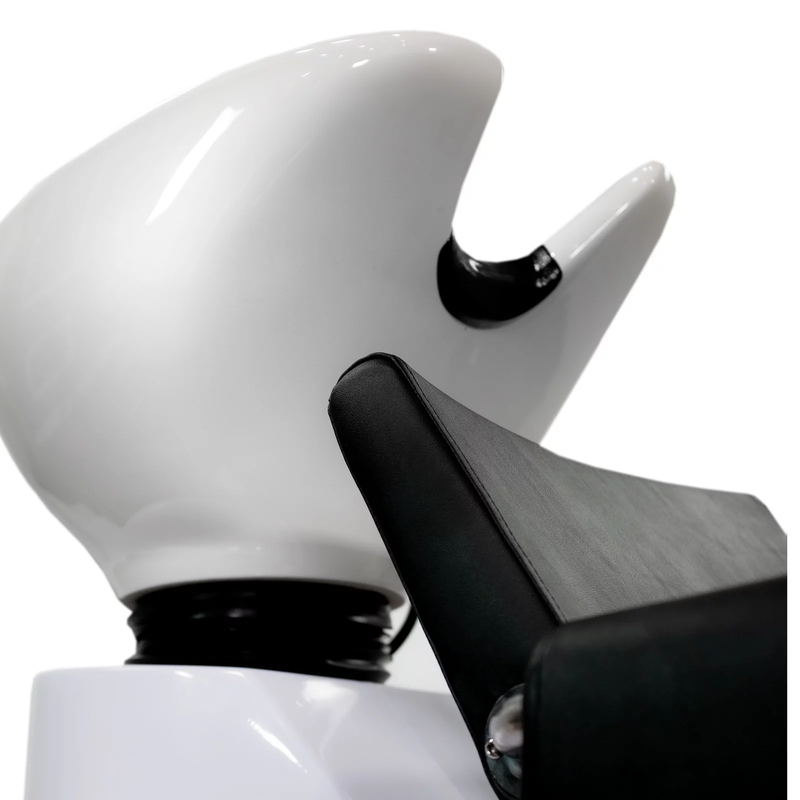 Backwash Shampoo Unit ARON WHITE w/ Shampoo Bowl, Sink & Faucet for Beauty Salon