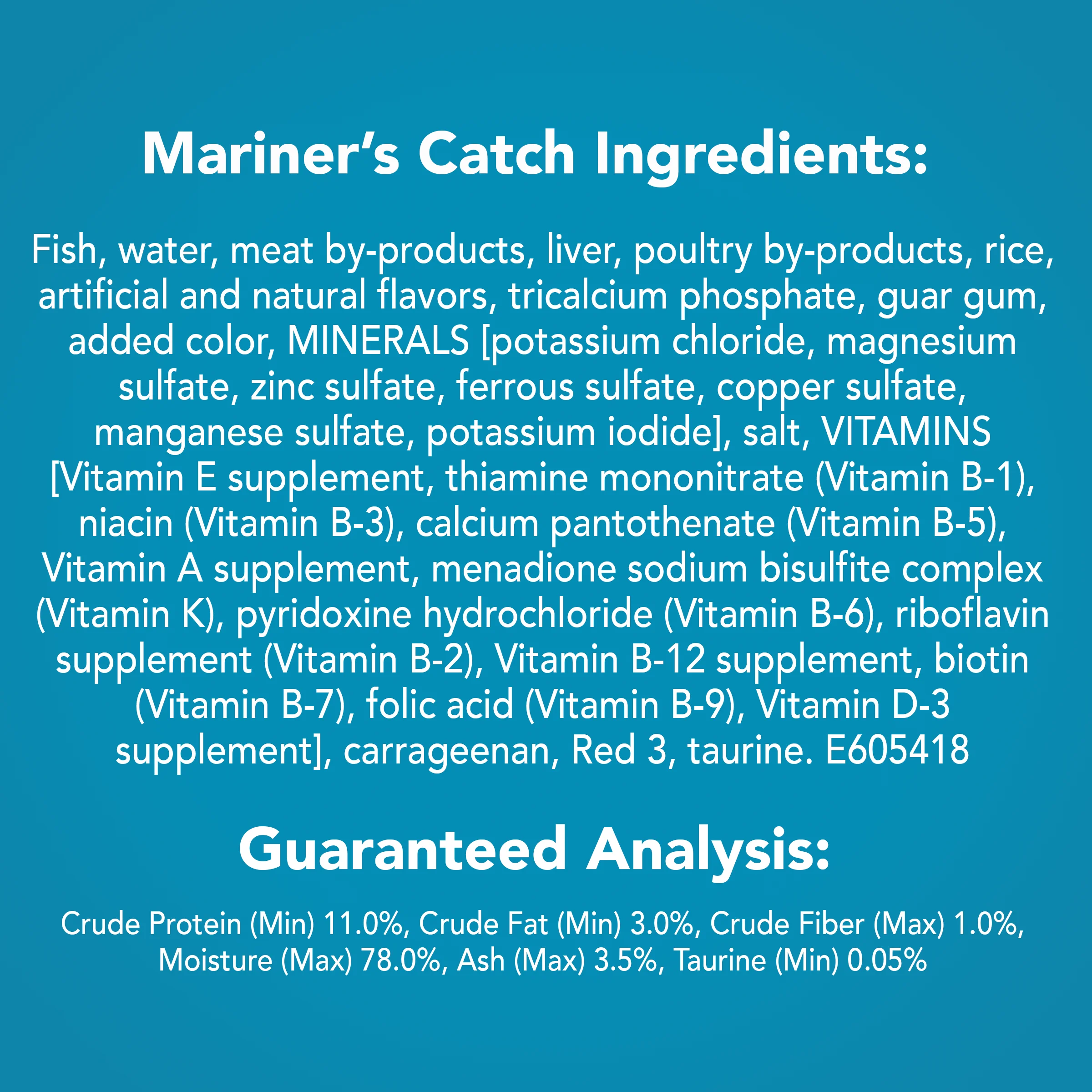 Friskies Pate Wet Cat Food, Mariner's Catch, 5.5 oz. Can