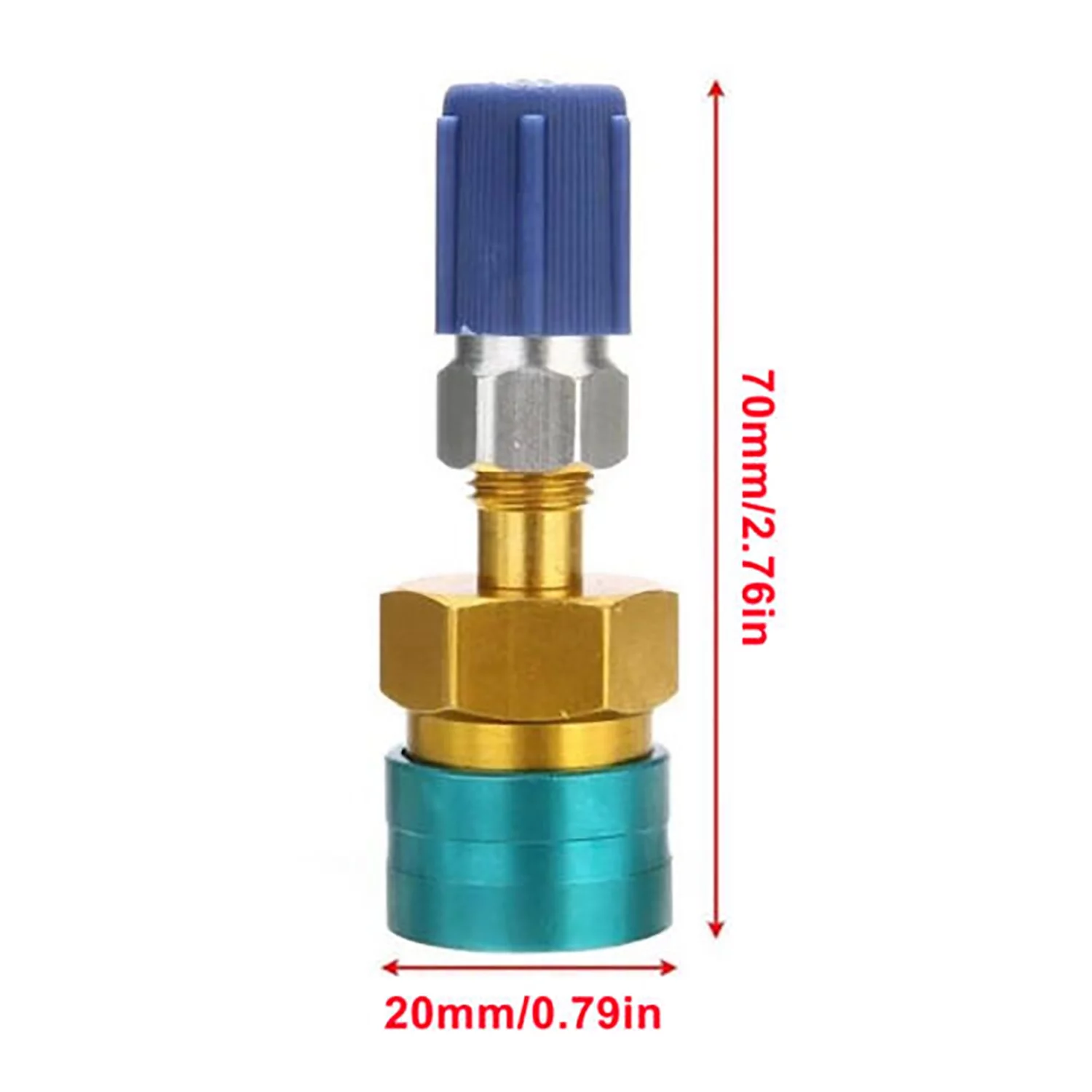 2pcs Conditioning Fitting Set R1234YF to R134A Adapter R1234YF Low Side Quick Coupler Conversion Kit Refrigerant Can Adapter Valve AC Charging Hose Adapter Connector for Car Air-Conditioning