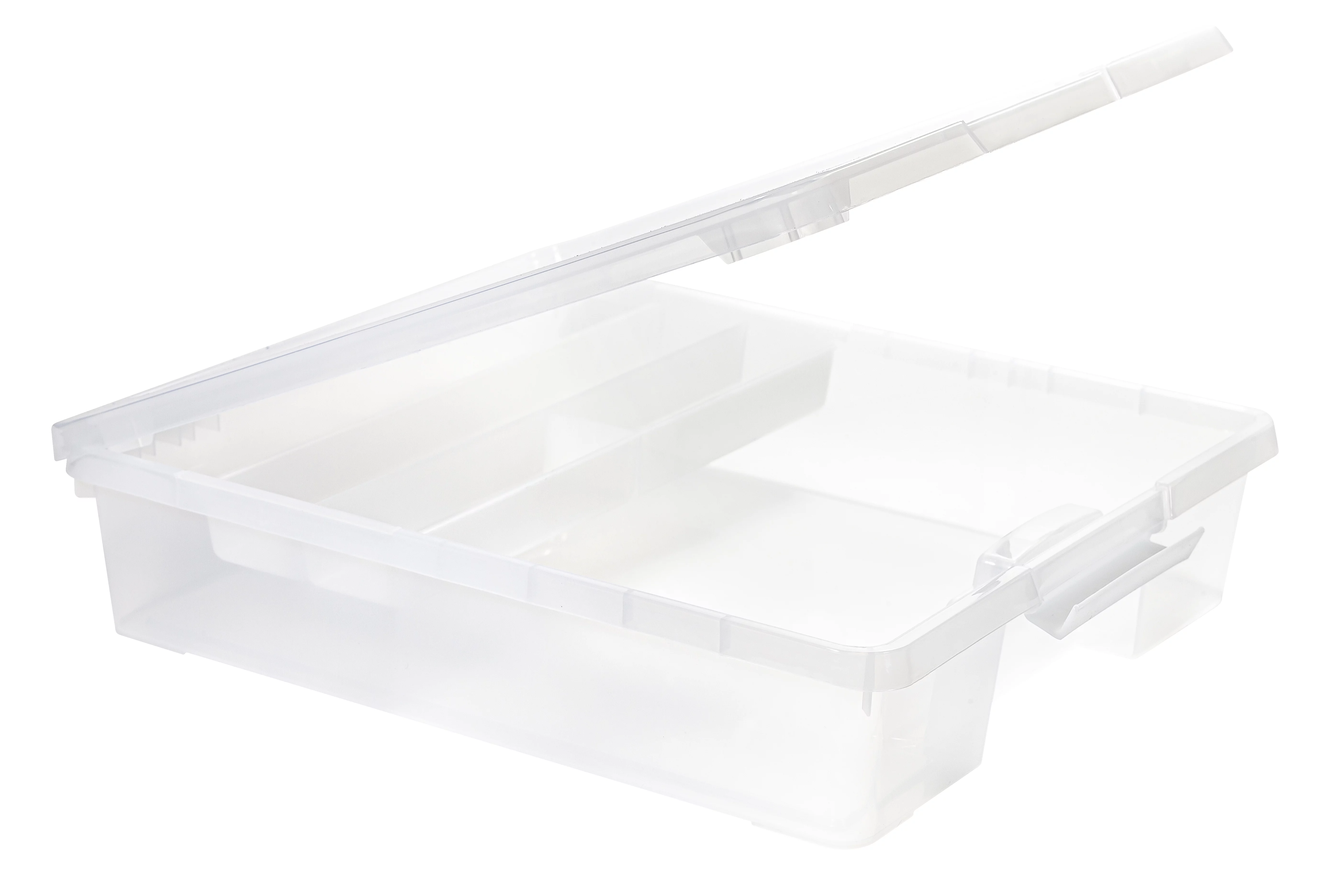 Pen+Gear Plastic File and Document Case with Supply Tray, Tint Clear, 5-Pack
