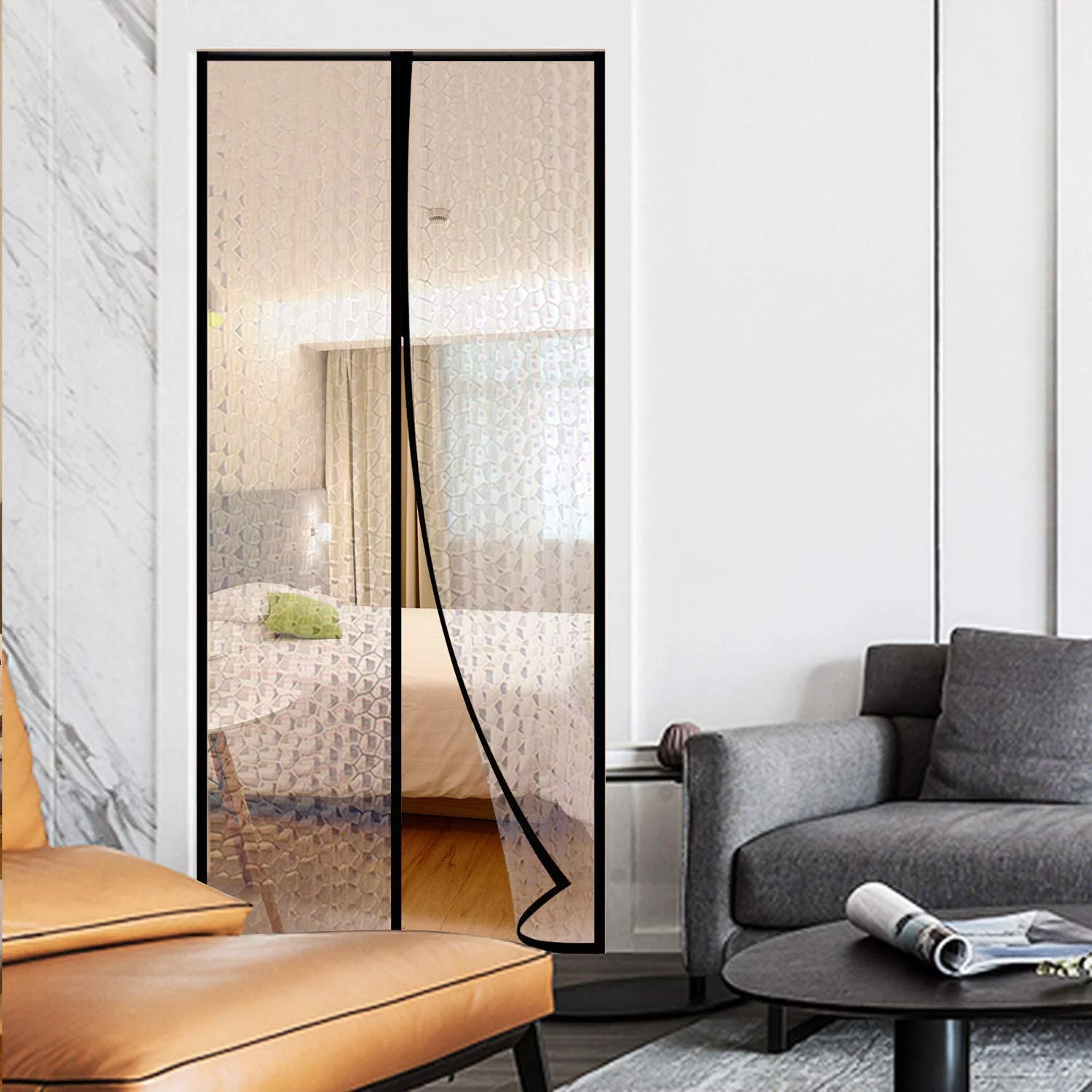 Magnetic Thermal Insulated Door Curtain 36