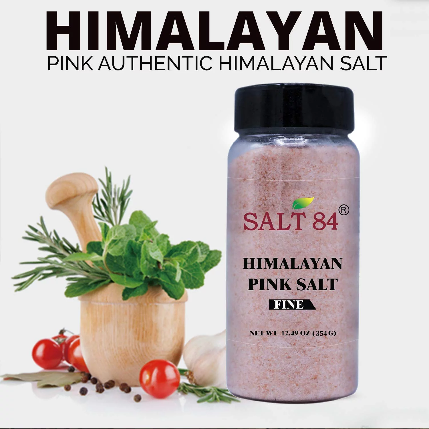 Natural Himalayan Pink Salt 12.49 oz Each, Fine Grain Shaker, Natural Seasoning Salt, (6 Count)