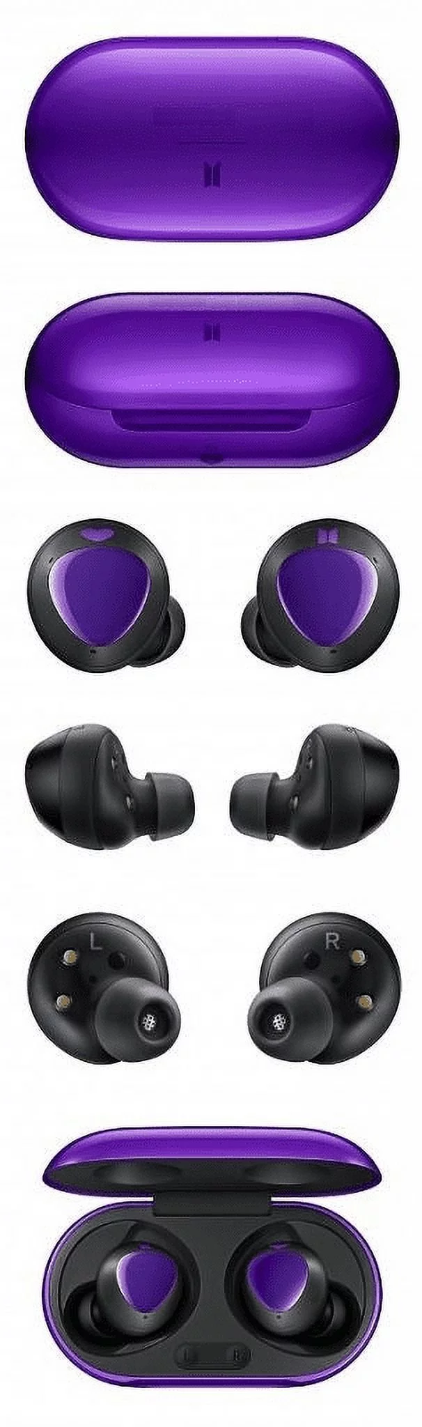 Urbanx Street Buds Plus True Bluetooth Earbud Headphones For Sony Xperia E4 Dual - Wireless Earbuds w/Active Noise Cancelling - Purple (US Version with Warranty)