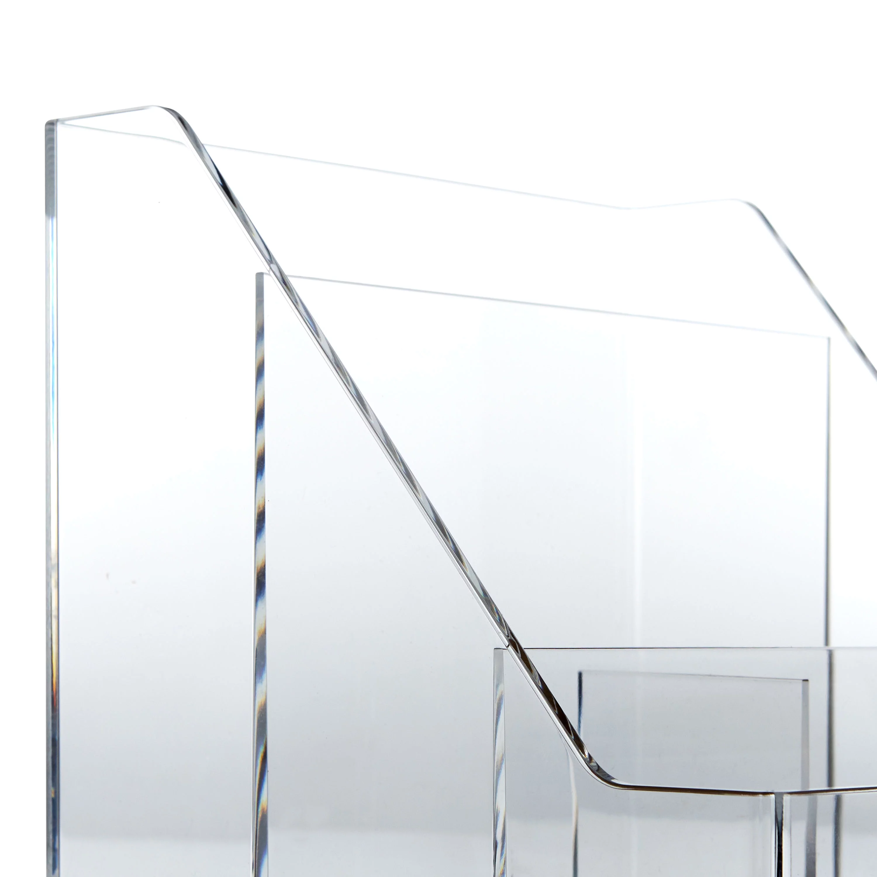 Pen+Gear Acrylic Cork Desktop Org with 4 Grids, Clear, 1 Pack