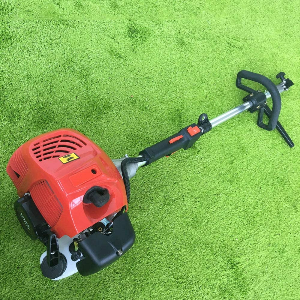 Miumaeov 2.3HP 2 Stroke 52cc Handheld Sweeper Broom Driveway Turf Artificial Grass Snow Clean