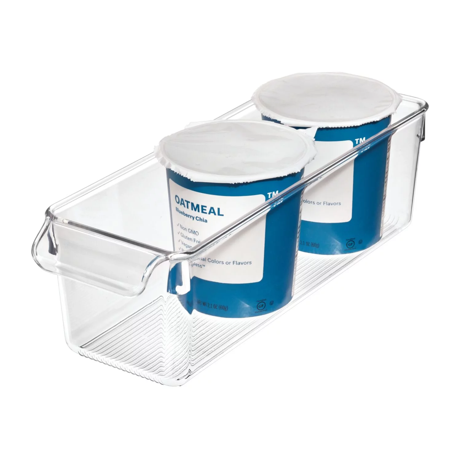 iDesign Linus Plastic Fridge and Freezer Organizer Bin with Handle 11.5