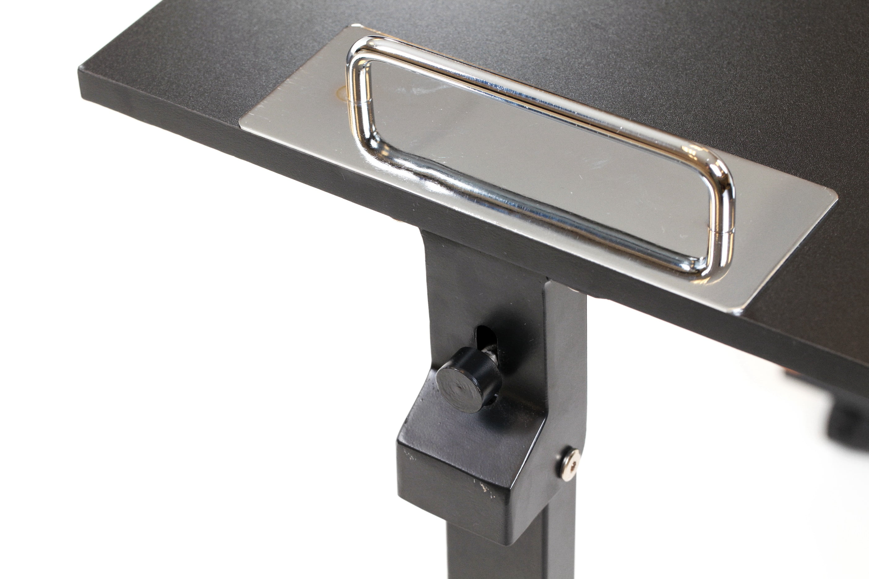 Taylor Manicure Table Nail Desk, Versatile Foldable Station, Adjustable Length with Storage Cabinet for Salon Home Studio, Black Wood Grain