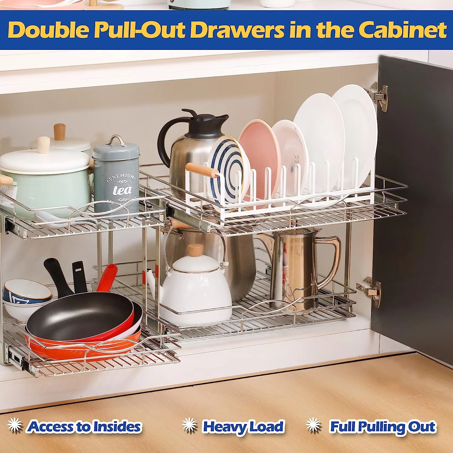 2-Tier Pull Out Cabinet Organizer(14