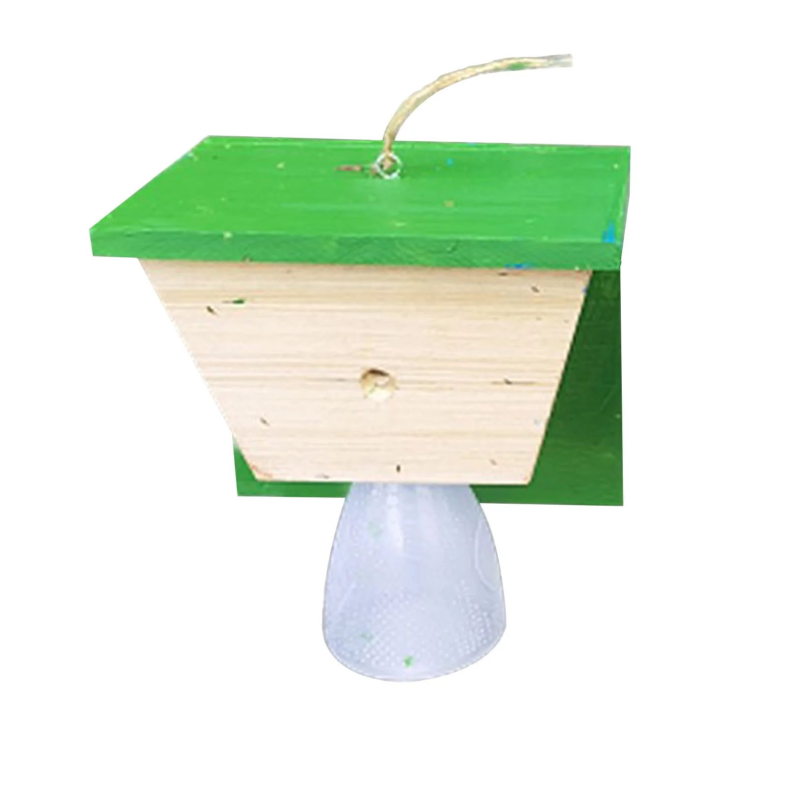 KEVCHE Best Bee Trap Natural Wood Cabin Style Carpenter Bee Trap Effective and Reusable Wasp Trap
