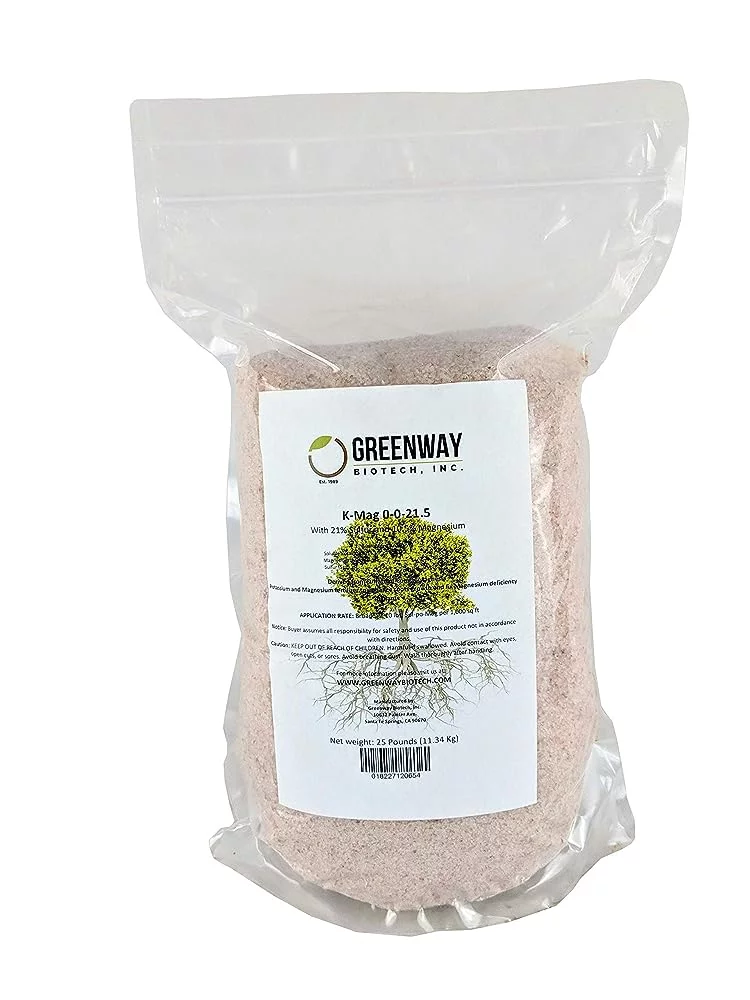 Sul-Po-Mag 0-0-21.5 Sulfate Of Potash Magnesia (K-Mag) Greenway Biotech Brand (25 Pounds)