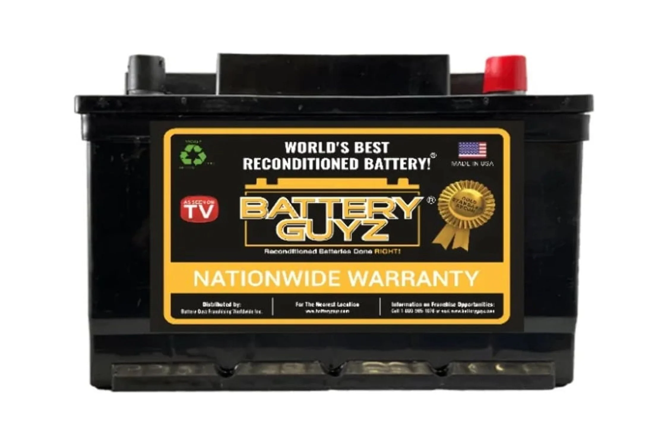 Battery Guyz Reconditioned Lead Acid Automotive Battery, Group Size H5/47, 12 Volt, 650 CCA