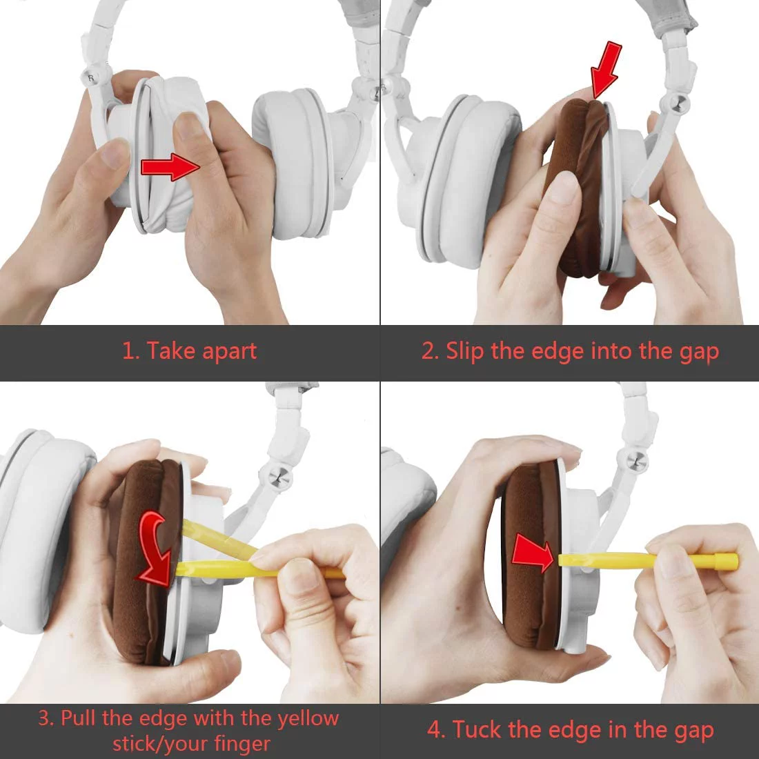 Comfort Velour Replacement Ear Pads for Audio Technica ATH M50X, M50XBT, M50xBT2, M45, M35, M30, M20, ATH-MSR7