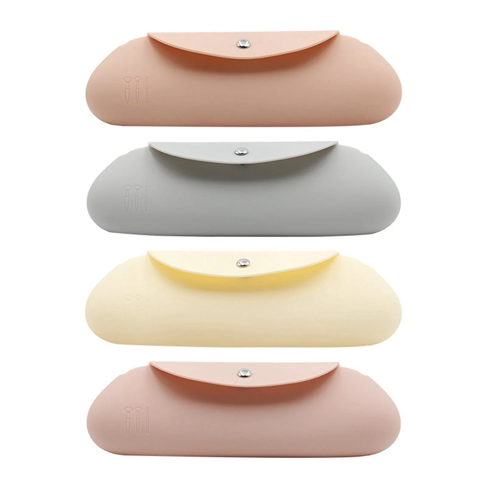 Silicone Makeup Brush Storage Bag Brush Cosmetic Storage Box Shadow Brush Eyebrow Pencil Storage Bag Cosmetic Bag Portable Travel Makeup Brush Bag Jewelry Case Traveling