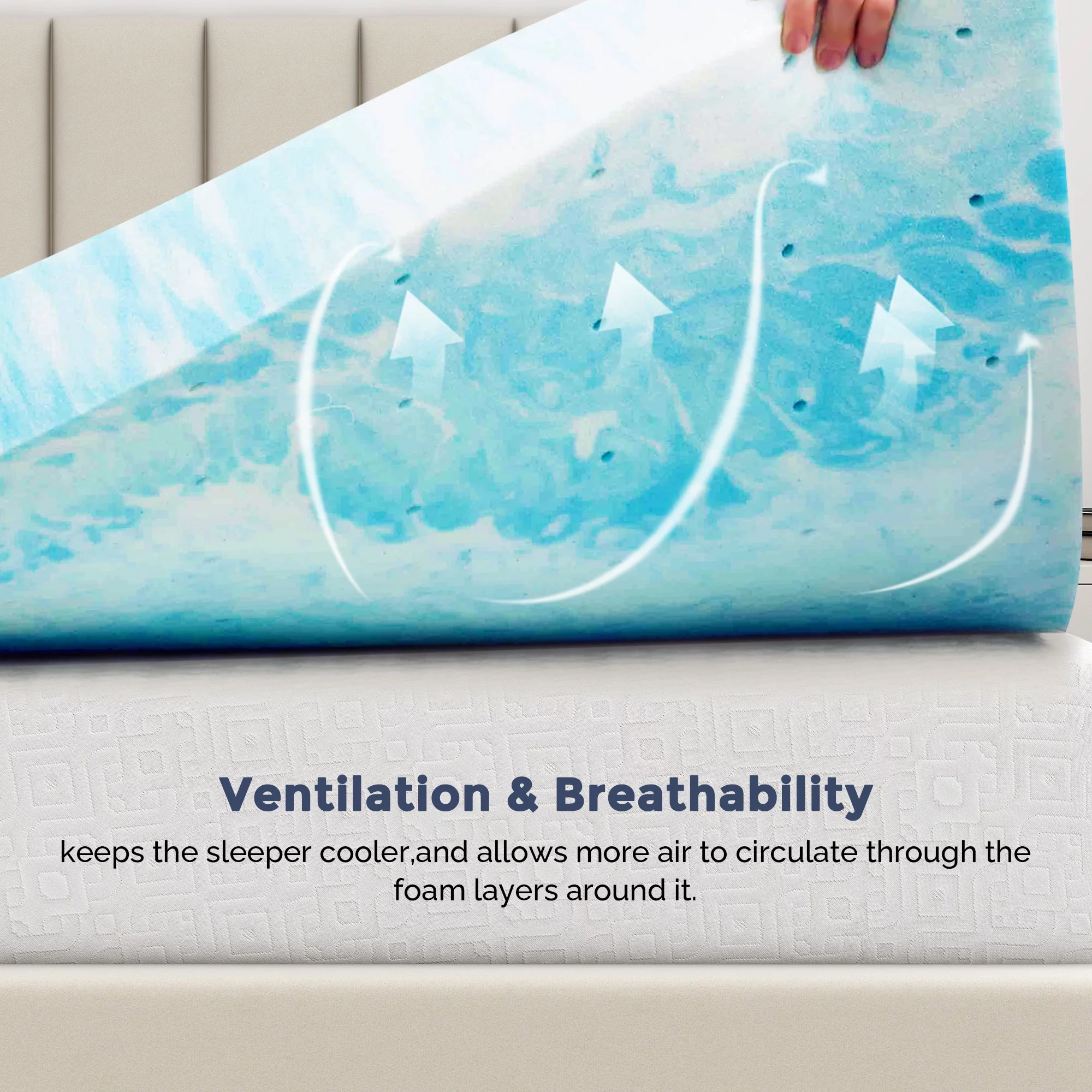 2 inch Twin Cooling Gel Infused Mattress Topper, Memory Foam Mattress Topper