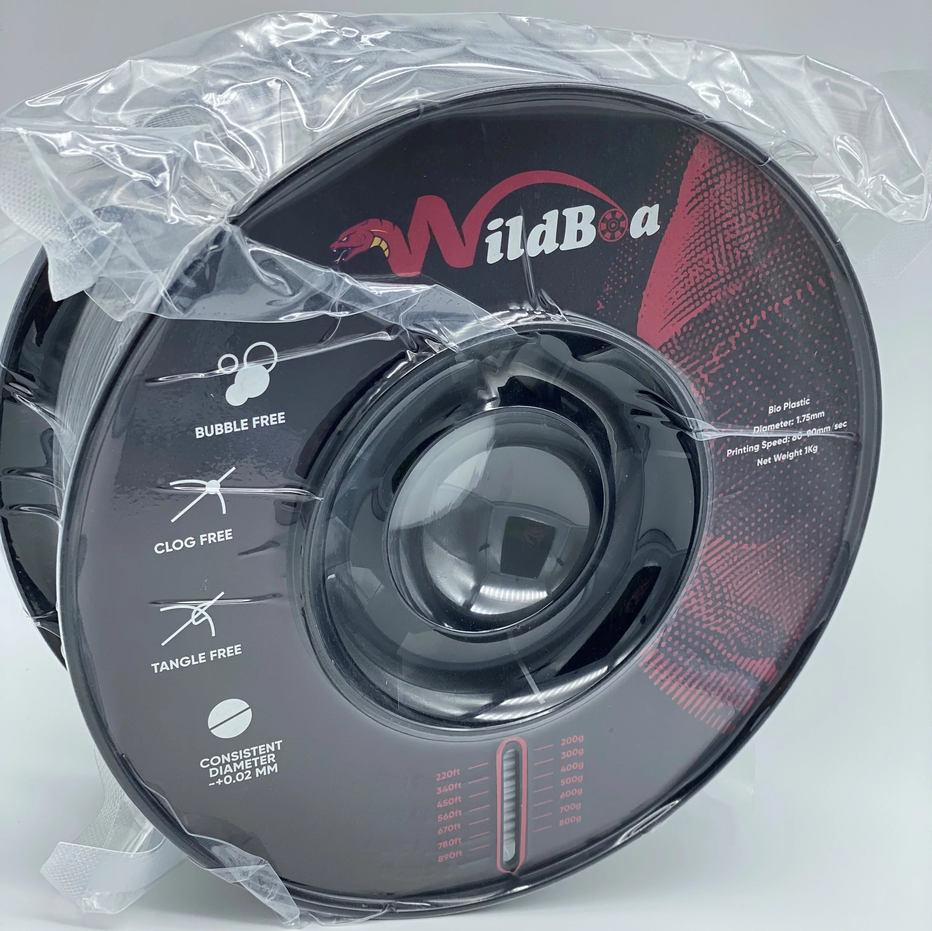 WildBoa Premium PLA+ for 3D Printers/Pens 1 kg, Gray