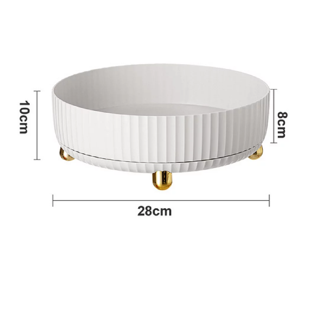 Makeup Perfume Organizer, 360 Degree Rotating Lazy Susan Cosmetic Desk Storage Lotions Display Case Round Gift Tray with Large Capacity , for your Jewelry