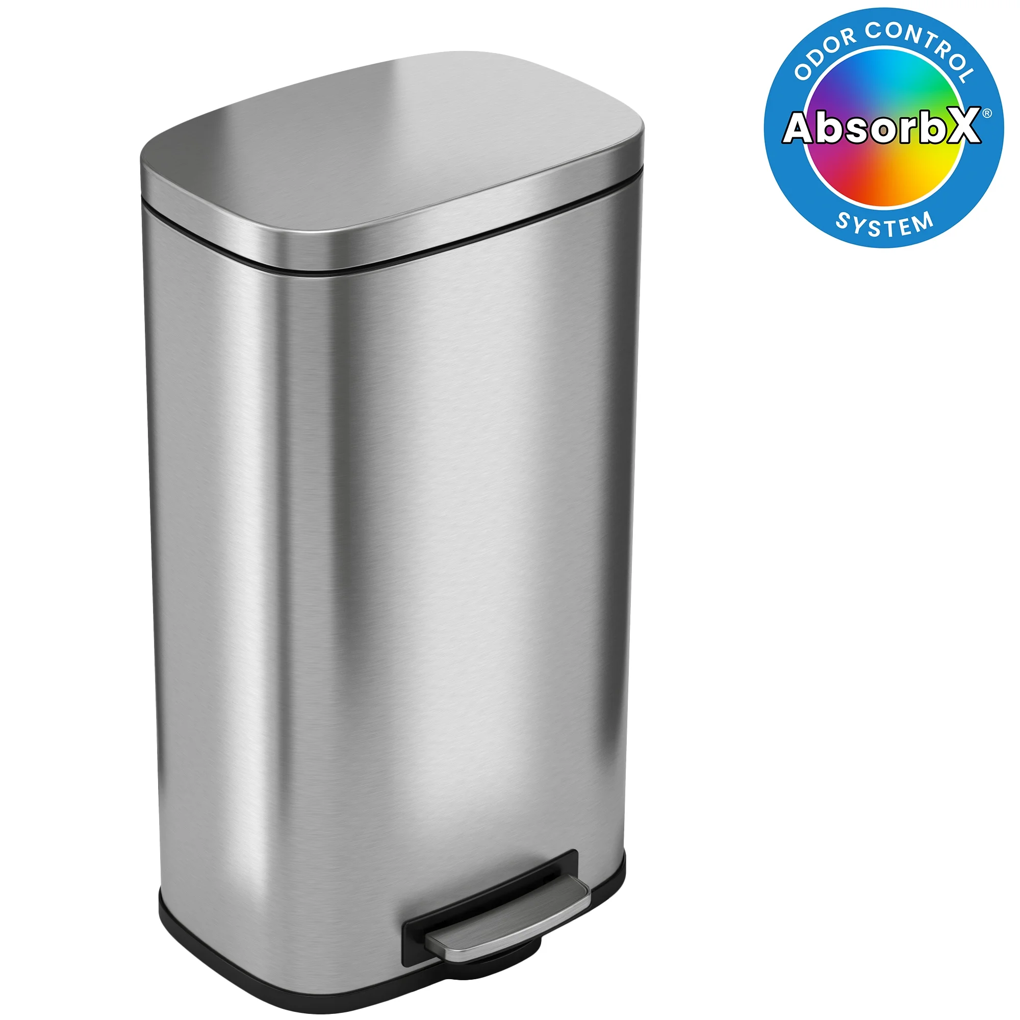 iTouchless SoftStep Stainless Steel Step Trash Can, 8 Gallon, 30 Liter