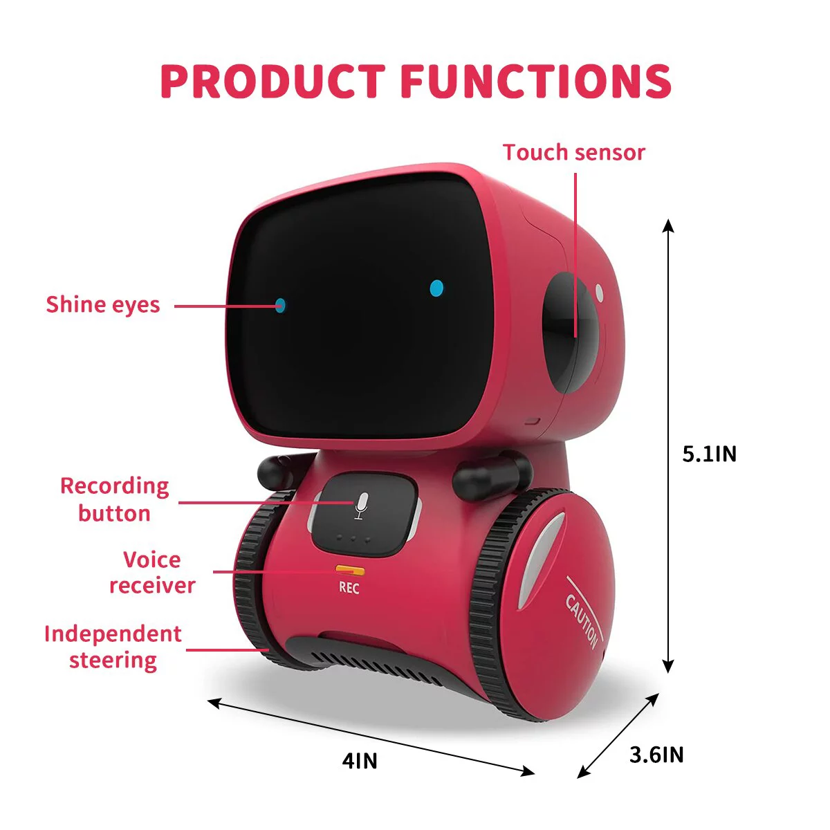 Smart Robot Friend for Kids, Touch and Voice Controlled Robot that Walks and Talks, AI Robot Toy for Boys and Girls, Ages 4-10