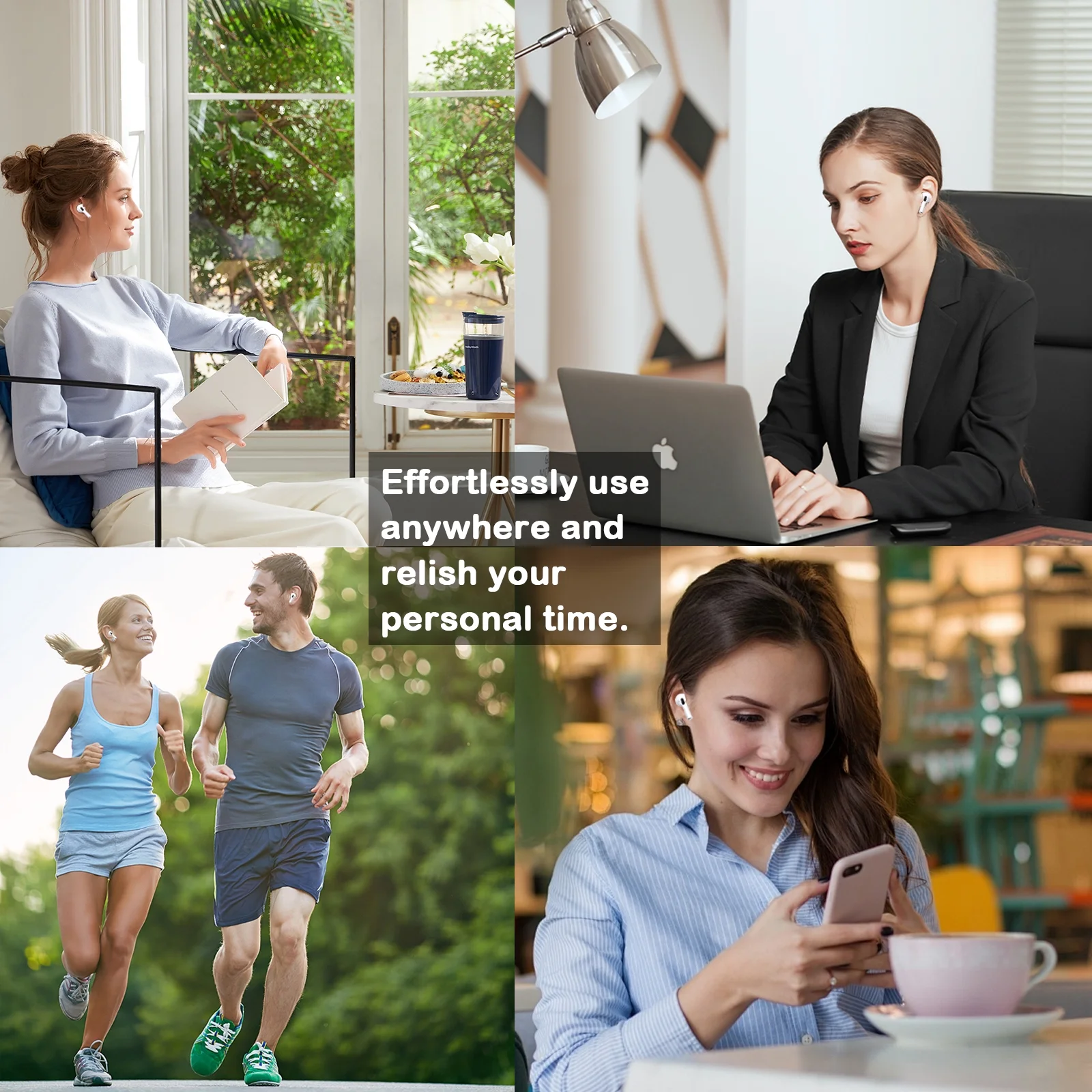 Noise Cancelling Wireless Earbuds Bluetooth Touch Screen Control Earphones Pro 2 Generation for iPhone Android ANC/ENC