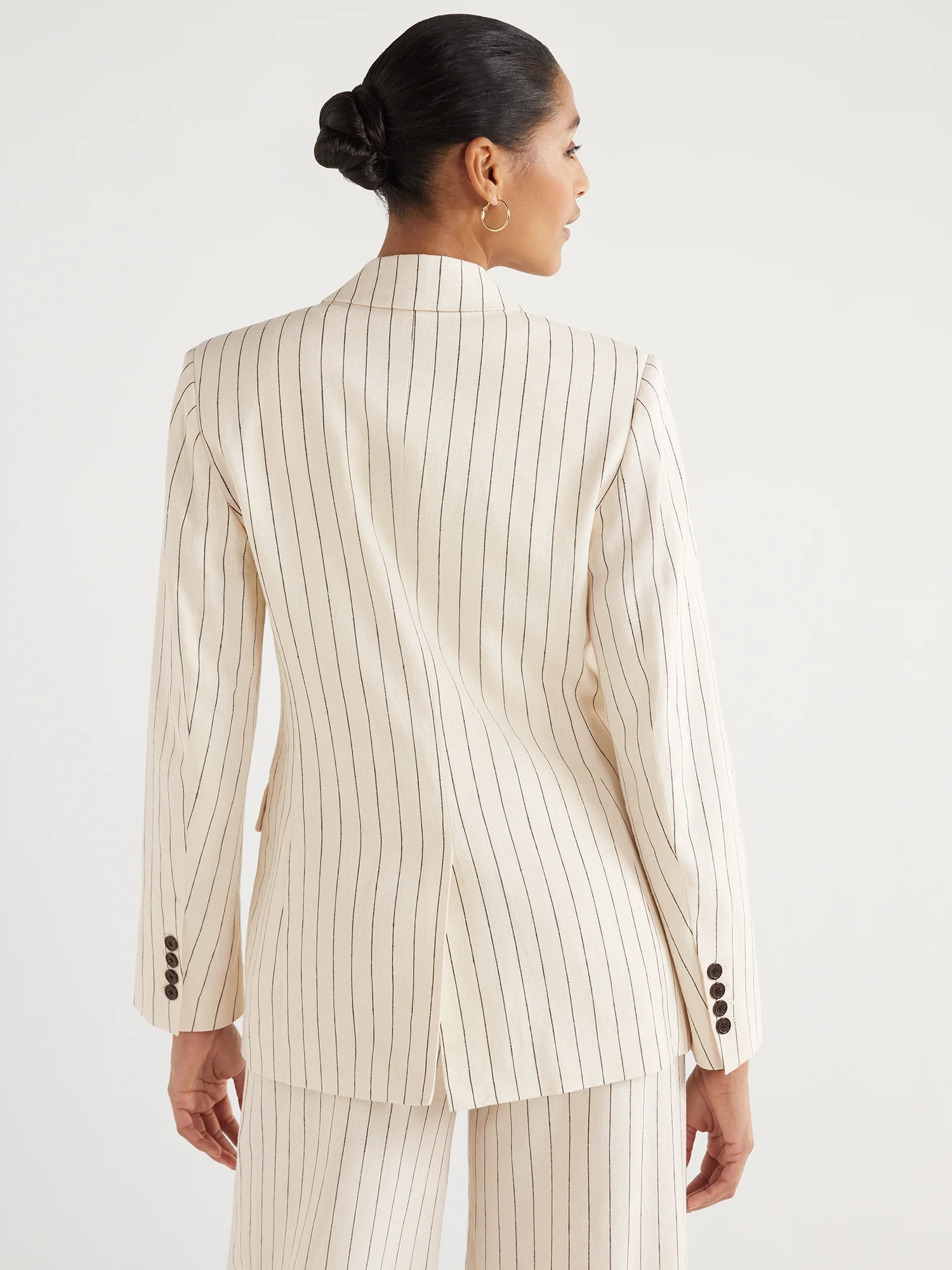 Scoop Women's Ultimate One Button Linen Blazer, Sizes XS-XXL