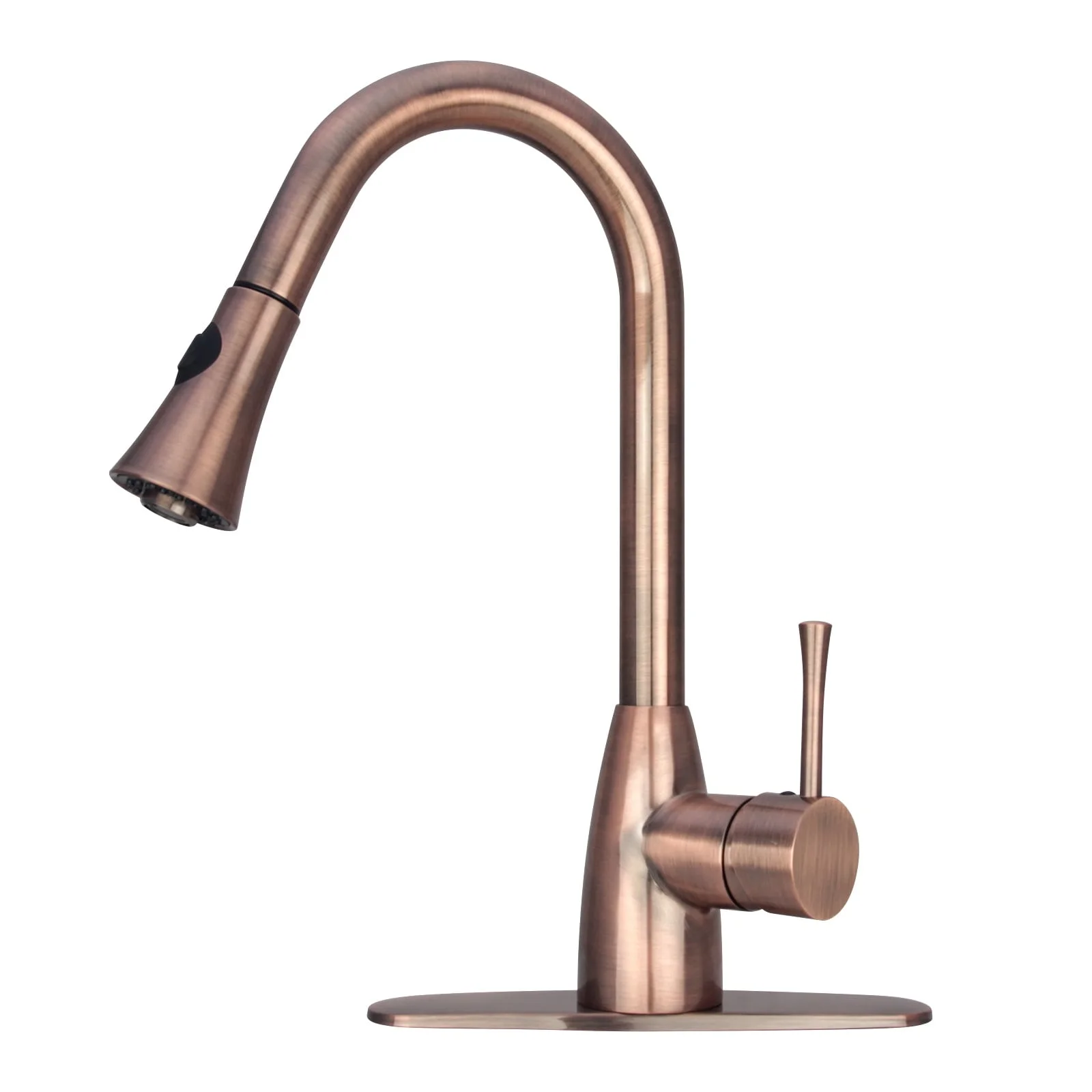 Akicon Kitchen Faucet with Single Level Handle and Pull Down Sprayer Antique Copper Copper Finish