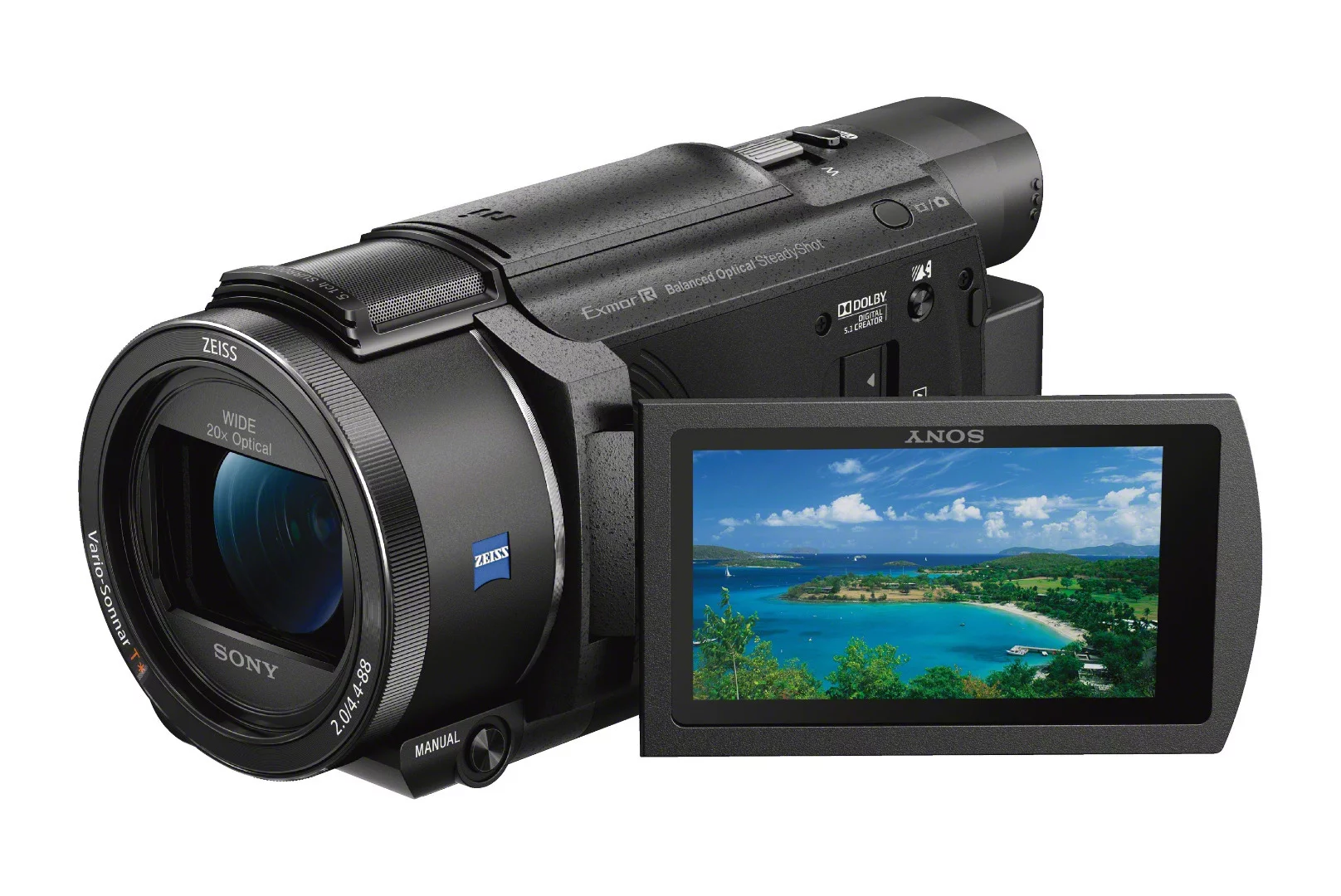 Sony FDR-AX53 UHD 4K Handycam Camcorder with 55mm Filter and Accessory Bundle