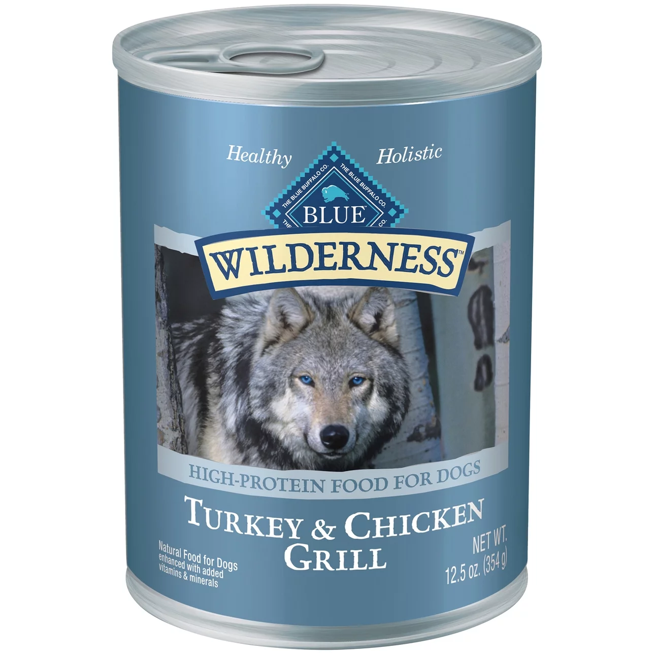 (3 pack) Blue Wilderness Turkey & Chicken Grill 12.5 Oz High Protein Wet Adult Dog Food